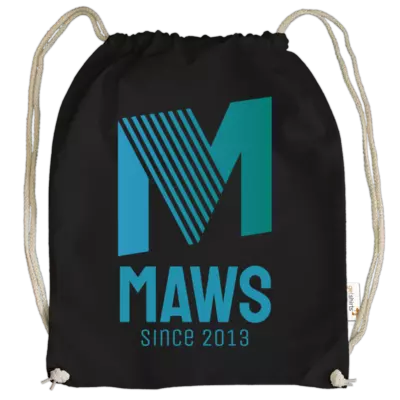 Motiv: Cotton Gymsac - MAWS Since 2013 - bestimme auf Wunsch Details wie Produkt, Grösse, Farbe und Position selbst ! Motiv: Cotton Gymsac - MAWS Since 2013