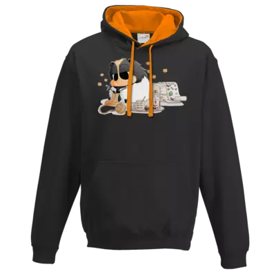 Motiv: Two-Tone Hoodie - Oma Tiramisu - Himmelsbande - bestimme auf Wunsch Details wie Produkt, Grösse, Farbe und Position selbst ! Motiv: Two-Tone Hoodie - Oma Tiramisu - Himmelsbande