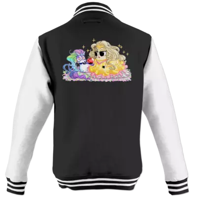 Motiv: College Jacke - Prinzessin Petit Four - Himmelsbande - bestimme auf Wunsch Details wie Produkt, Grösse, Farbe und Position selbst ! Motiv: College Jacke - Prinzessin Petit Four - Himmelsbande