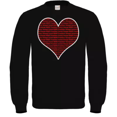 Motiv: Sweatshirt FAIR WEAR - Liebe zu Viert - bestimme auf Wunsch Details wie Produkt, Grösse, Farbe und Position selbst ! Motiv: Sweatshirt FAIR WEAR - Liebe zu Viert