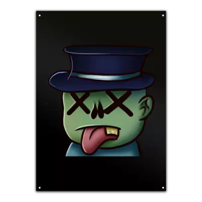 Motiv: Metallschild - ZombieRip - bestimme auf Wunsch Details wie Produkt, Grösse, Farbe und Position selbst ! Motiv: Metallschild - ZombieRip