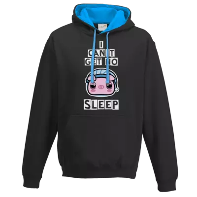 Motiv: Two-Tone Hoodie - Für die Schlaflosen! - bestimme auf Wunsch Details wie Produkt, Grösse, Farbe und Position selbst ! Motiv: Two-Tone Hoodie - Für die Schlaflosen!