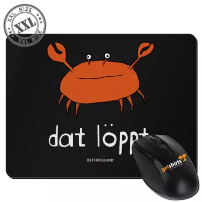 Motiv: XXL Mousepad - dat löppt. orange - bestimme auf Wunsch Details wie Produkt, Grösse, Farbe und Position selbst ! Motiv: XXL Mousepad - dat löppt. orange