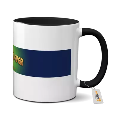 Motiv: Tasse farbig - Banner dunkel SW  