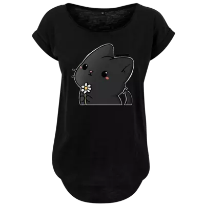 Motiv: Ladies Long Slub Tee - KamiCat - bestimme auf Wunsch Details wie Produkt, Grösse, Farbe und Position selbst ! Motiv: Ladies Long Slub Tee - KamiCat