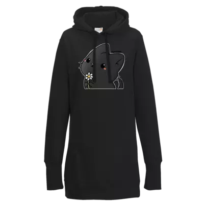 Motiv: Lady Longline Hoodie - KamiCat - bestimme auf Wunsch Details wie Produkt, Grösse, Farbe und Position selbst ! Motiv: Lady Longline Hoodie - KamiCat