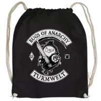 Motiv: Cotton Gymsac - BUGS of ANARCHY - bestimme auf Wunsch Details wie Produkt, Grösse, Farbe und Position selbst ! Motiv: Cotton Gymsac - BUGS of ANARCHY
