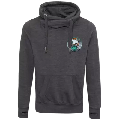 Motiv: Cross Neck Hoodie - Gorgi Logo - bestimme auf Wunsch Details wie Produkt, Grösse, Farbe und Position selbst ! Motiv: Cross Neck Hoodie - Gorgi Logo