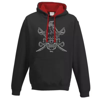 Motiv: Two-Tone Hoodie - HeXXen Piraten - bestimme auf Wunsch Details wie Produkt, Grösse, Farbe und Position selbst ! Motiv: Two-Tone Hoodie - HeXXen Piraten