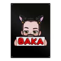 Motiv: Metallschild - Nino Maid Baka - bestimme auf Wunsch Details wie Produkt, Grösse, Farbe und Position selbst ! Motiv: Metallschild - Nino Maid Baka