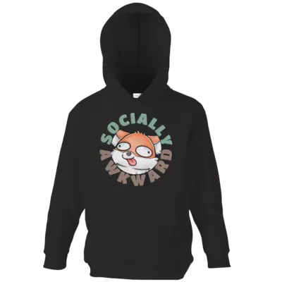 Motiv: Kids Hooded Sweat - Socially Awkward - bestimme auf Wunsch Details wie Produkt, Grösse, Farbe und Position selbst ! Motiv: Kids Hooded Sweat - Socially Awkward