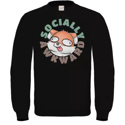 Motiv: Sweatshirt FAIR WEAR - Socially Awkward - bestimme auf Wunsch Details wie Produkt, Grösse, Farbe und Position selbst ! Motiv: Sweatshirt FAIR WEAR - Socially Awkward