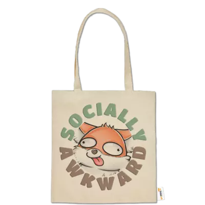 Motiv: Baumwolltasche - Socially Awkward - bestimme auf Wunsch Details wie Produkt, Grösse, Farbe und Position selbst ! Motiv: Baumwolltasche - Socially Awkward