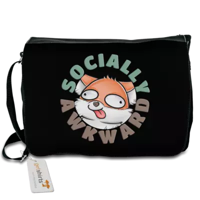 Motiv: Schultertasche - Socially Awkward - bestimme auf Wunsch Details wie Produkt, Grösse, Farbe und Position selbst ! Motiv: Schultertasche - Socially Awkward