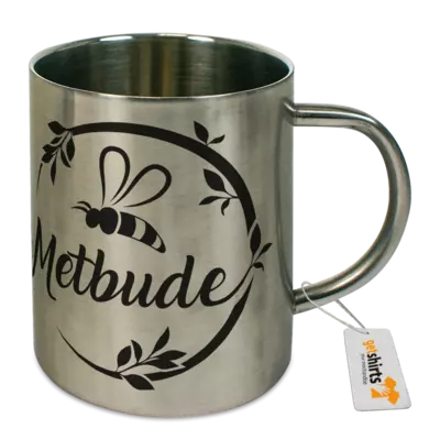 Motiv: Tasse Edelstahl - Metbuden Logo 