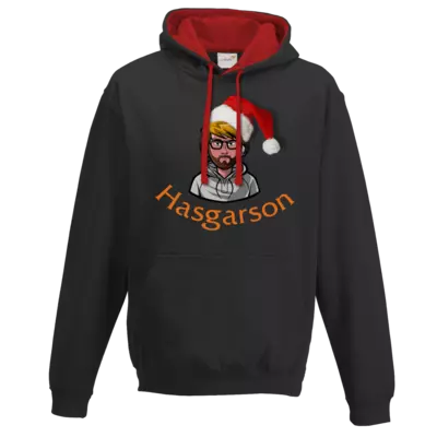 Motiv: Two-Tone Hoodie - Hasgarson Weihnachten - bestimme auf Wunsch Details wie Produkt, Grösse, Farbe und Position selbst ! Motiv: Two-Tone Hoodie - Hasgarson Weihnachten