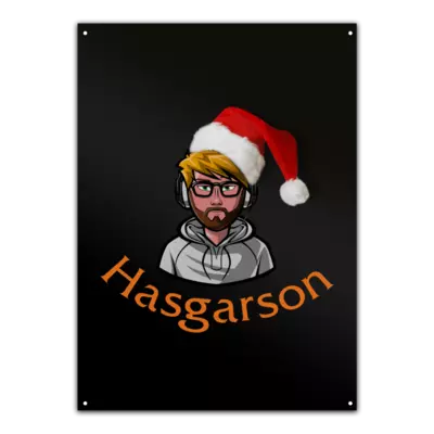 Motiv: Metallschild - Hasgarson Weihnachten - bestimme auf Wunsch Details wie Produkt, Grösse, Farbe und Position selbst ! Motiv: Metallschild - Hasgarson Weihnachten