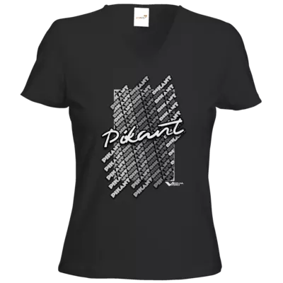 Motiv: T-Shirts Damen V-Neck FAIR WEAR - Pikant Black&White by VirtualVenom - bestimme auf Wunsch Details wie Produkt, Grösse, Farbe und Position selbst ! Motiv: T-Shirts Damen V-Neck FAIR WEAR - Pikant Black&White by VirtualVenom