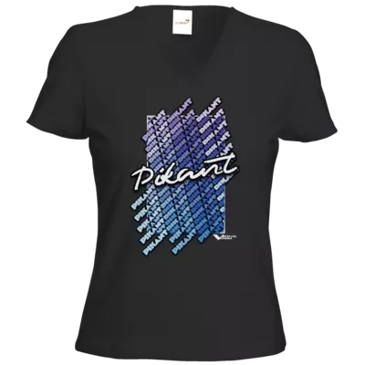 Motiv: T-Shirts Damen V-Neck FAIR WEAR - Pikant Purple&Blue by VirtualVenom - bestimme auf Wunsch Details wie Produkt, Grösse, Farbe und Position selbst ! Motiv: T-Shirts Damen V-Neck FAIR WEAR - Pikant Purple&Blue by VirtualVenom