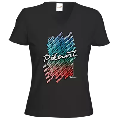 Motiv: T-Shirts Damen V-Neck FAIR WEAR - Pikant Rainbow by VirtualVenom - bestimme auf Wunsch Details wie Produkt, Grösse, Farbe und Position selbst ! Motiv: T-Shirts Damen V-Neck FAIR WEAR - Pikant Rainbow by VirtualVenom