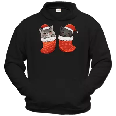 Motiv: Hoodie Classic - Christmas Socks - bestimme auf Wunsch Details wie Produkt, Grösse, Farbe und Position selbst ! Motiv: Hoodie Classic - Christmas Socks