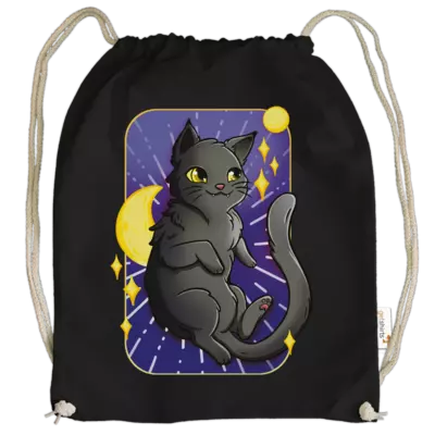 Motiv: Cotton Gymsac - Spacecat Nami - bestimme auf Wunsch Details wie Produkt, Grösse, Farbe und Position selbst ! Motiv: Cotton Gymsac - Spacecat Nami
