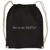 Motiv: Cotton Gymsac - wer ist der Nexte - bestimme auf Wunsch Details wie Produkt, Grösse, Farbe und Position selbst ! Motiv: Cotton Gymsac - wer ist der Nexte