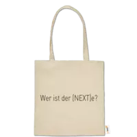 Motiv: Baumwolltasche - wer ist der Nexte 