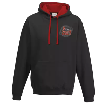 Motiv: Two-Tone Hoodie - Ja ich grill - bestimme auf Wunsch Details wie Produkt, Grösse, Farbe und Position selbst ! Motiv: Two-Tone Hoodie - Ja ich grill