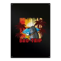 Motiv: Metallschild - Bro-Trip Strand - bestimme auf Wunsch Details wie Produkt, Grösse, Farbe und Position selbst ! Motiv: Metallschild - Bro-Trip Strand