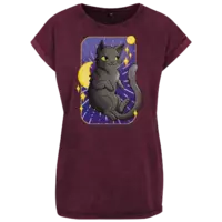 Motiv: Ladies Acid Washed Extended Shoulder Tee - Spacecat Nami - bestimme auf Wunsch Details wie Produkt, Grösse, Farbe und Position selbst ! Motiv: Ladies Acid Washed Extended Shoulder Tee - Spacecat Nami