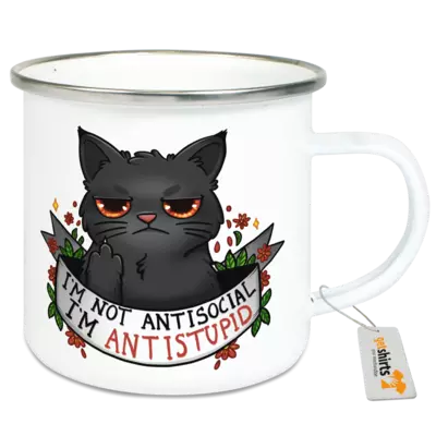 Motiv: Emaille-Tasse - Antistupid