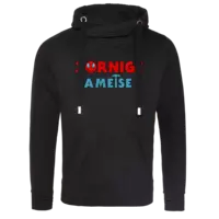 Motiv: Cross Neck Hoodie - Schriftzug 