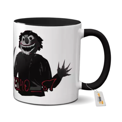 Motiv: Tasse farbig - Elmo mit Messer