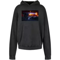 Motiv: Acid Washed Oversize Hoodie - XBattle - Das Multiplayer Actiongame - bestimme auf Wunsch Details wie Produkt, Grösse, Farbe und Position selbst ! Motiv: Acid Washed Oversize Hoodie - XBattle - Das Multiplayer Actiongame
