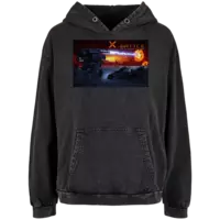 Motiv: Ladies Acid Washed Oversize Hoodie - XBattle - Das Multiplayer Actiongame - bestimme auf Wunsch Details wie Produkt, Grösse, Farbe und Position selbst ! Motiv: Ladies Acid Washed Oversize Hoodie - XBattle - Das Multiplayer Actiongame