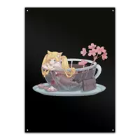 Motiv: Metallschild - Teacup - bestimme auf Wunsch Details wie Produkt, Grösse, Farbe und Position selbst ! Motiv: Metallschild - Teacup