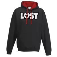 Motiv: Two-Tone Hoodie - LOST - bestimme auf Wunsch Details wie Produkt, Grösse, Farbe und Position selbst ! Motiv: Two-Tone Hoodie - LOST