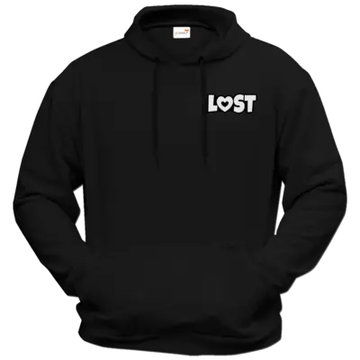 Motiv: Hoodie Premium FAIR WEAR - LOST - bestimme auf Wunsch Details wie Produkt, Grösse, Farbe und Position selbst ! Motiv: Hoodie Premium FAIR WEAR - LOST