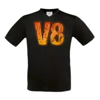 Motiv: T-Shirt V-Neck FAIR WEAR - V8-Logo - bestimme auf Wunsch Details wie Produkt, Grösse, Farbe und Position selbst ! Motiv: T-Shirt V-Neck FAIR WEAR - V8-Logo