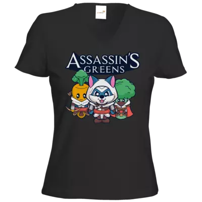 Motiv: T-Shirts Damen V-Neck FAIR WEAR - Assassins Greens 