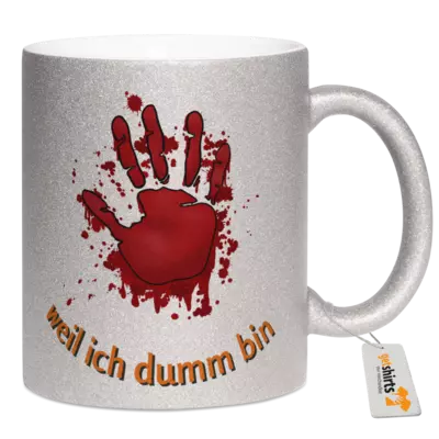 Motiv: Tasse Sparkle - Finger - weil ich dumm bin