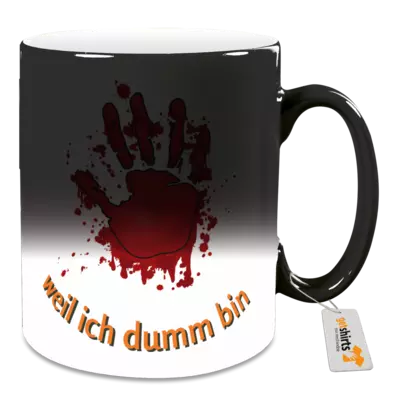 Motiv: Tasse Magic Thermo - Finger - weil ich dumm bin