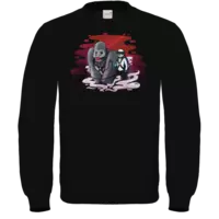 Motiv: Sweatshirt FAIR WEAR - Gorilla im Knebel und Held der Peitschen - bestimme auf Wunsch Details wie Produkt, Grösse, Farbe und Position selbst ! Motiv: Sweatshirt FAIR WEAR - Gorilla im Knebel und Held der Peitschen