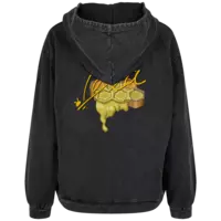 Motiv: Ladies Acid Washed Oversize Hoodie - Bea Honey Drip 