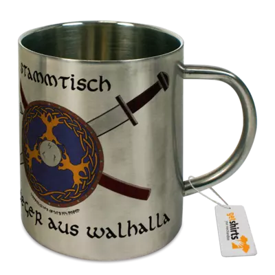 Motiv: Tasse Edelstahl - Krieger aus Walhalla