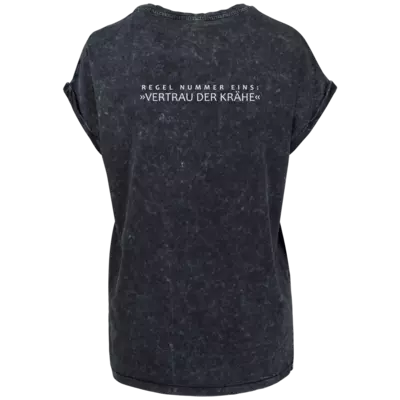 Motiv: Ladies Acid Washed Extended Shoulder Tee - Regel Nr. 1 