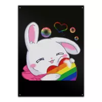 Motiv: Metallschild - Desertbunnies-Pride-Love - bestimme auf Wunsch Details wie Produkt, Grösse, Farbe und Position selbst ! Motiv: Metallschild - Desertbunnies-Pride-Love