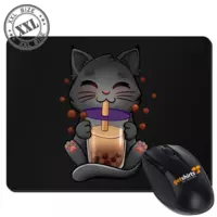 Motiv: XXL Mousepad - Bubbletea Katze - bestimme auf Wunsch Details wie Produkt, Grösse, Farbe und Position selbst ! Motiv: XXL Mousepad - Bubbletea Katze