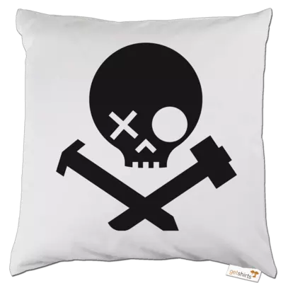 Motiv: Kissen - RebelCamper Skull 